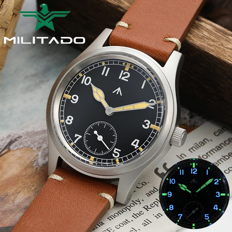 Militado D12 Винтажные часы VD78 Кварцевый механизм с сапфировым стеклом Наручные часы 100 м Водонепроницаемые мужские часы из нержавеющей стали 316L Militado D12 Винтажные часы VD78 Кварцевый механизм с сапфировым стеклом Наручные часы 100 м Водонепроницаемые мужские часы из нержавеющей стали 316L