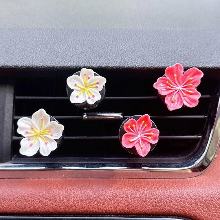 4/6 stücke Auto Parfüm Clip Blume Air Outlet Dekorationen Auto Klimaanlage Air Vent Personalisierte Innen Dekoration Zubehör – Detail 3