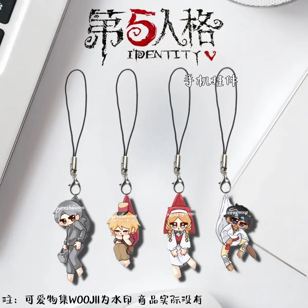 4Pcs Identity Ⅴ Embalmer Victor Grantz Ganji Gupta Men Key Chain For Women Cartoon Kawaii Figure Acrylic Keyring Pendant Gifts