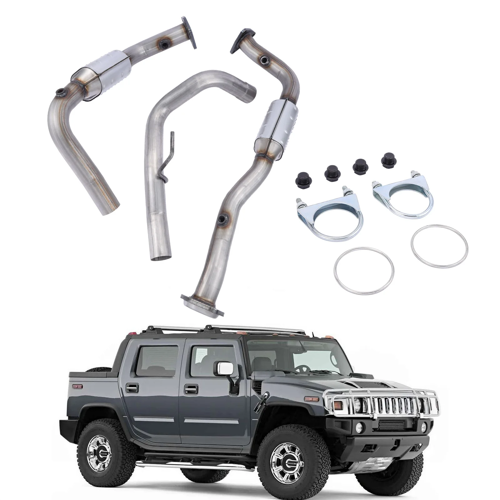 Automotive catalytic converter exhaust system for Hummer H2 2003-2006 Three way catalytic converter manifold exhaust pipe