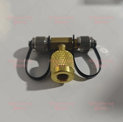 Mini Three-Way Valve Vacuum Gauge, Vacuum Gauge Adapter for Refrigeration Vacuum System