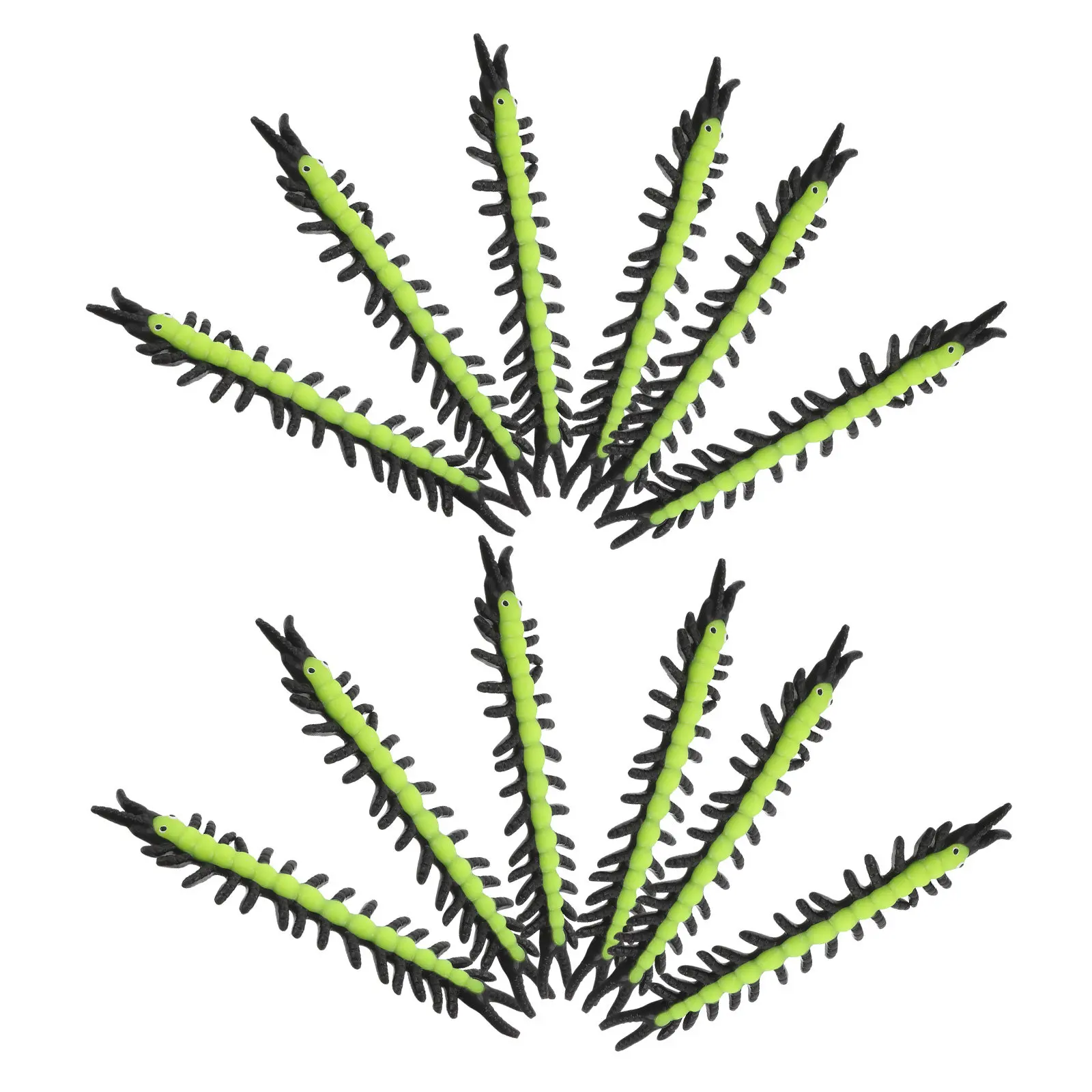 12Pcs Simulated Centipede Flexible Stretchy Halloween Prank Props Scary Creepy Party Favors Stress Relief Funny Prank Gadgets