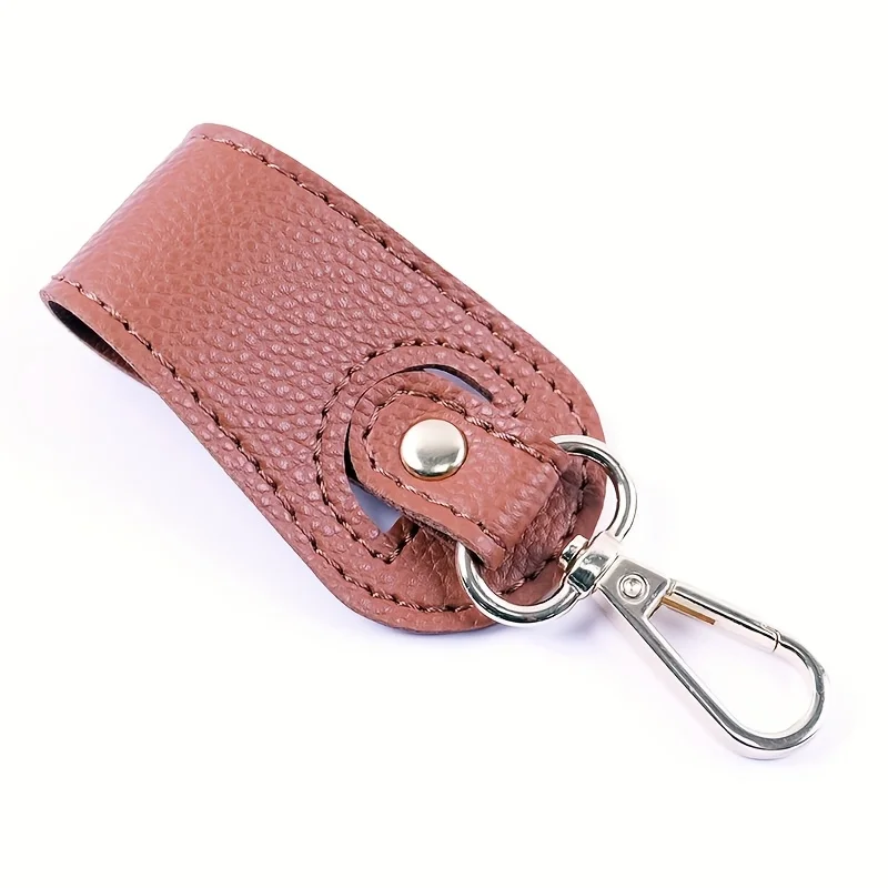 1pc Travel Hat Clip Leather Simple Golf Baseball Hat Clip Summer Hat Strap Towel Glove Storage Wallet Buckle Hands-free Latch Cl - view 2