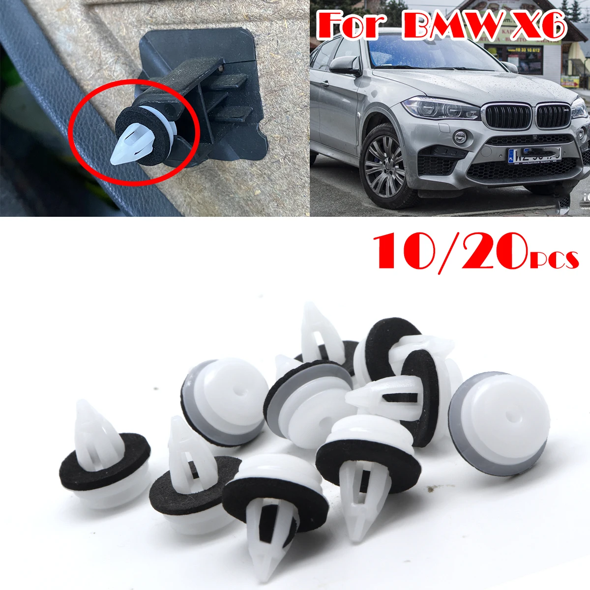 10/20Pcs For BMW X6 F16 F86 Z4 E85 MINI R50 R52 R53 F56 Renault Logan 1 Car Door Card Panel Trim Fascia Lining Clip Rivets
