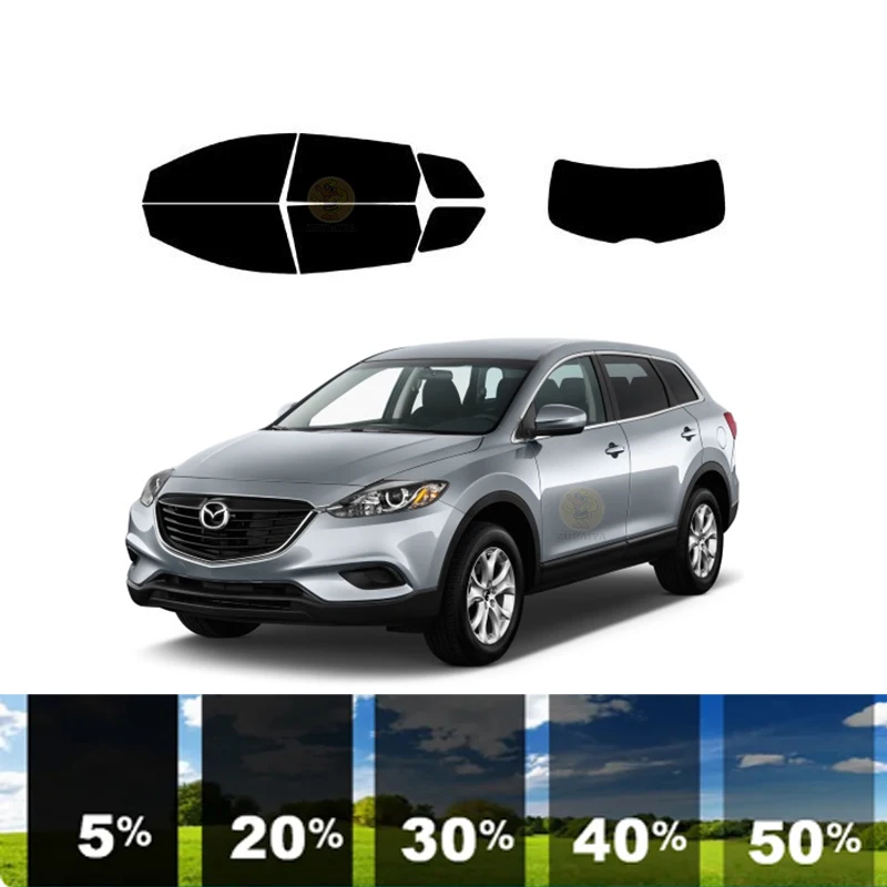 precut Removable Window Tint Film For Car 100% UVR 5%-70%VLT Heat Insulation Carbon ﻿For MAZDA CX-9 4 DR SUV 2007-2015