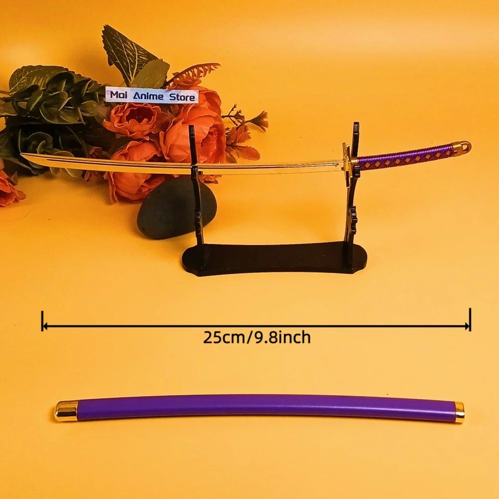 10 pouces Anime eau de javel Katana Kurosaki Ichigo fausse épée Aizen métal Ninja couteau taille réelle Katana samouraï lame non tranchante jouet cadeau