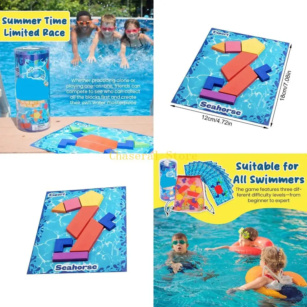 

E7CE Kids Water Play Dive Game Puzzle Set With Colorful Design Develops Swimming and Diving Training Pool Activity Toy