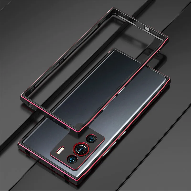 ZTE Nubia Z40 Pro 5G Bumper Aluminum Metal Frame Case Cover for Nubia Z40 Pro Metal Cover for Nubia Z40Pro with Lens Protector