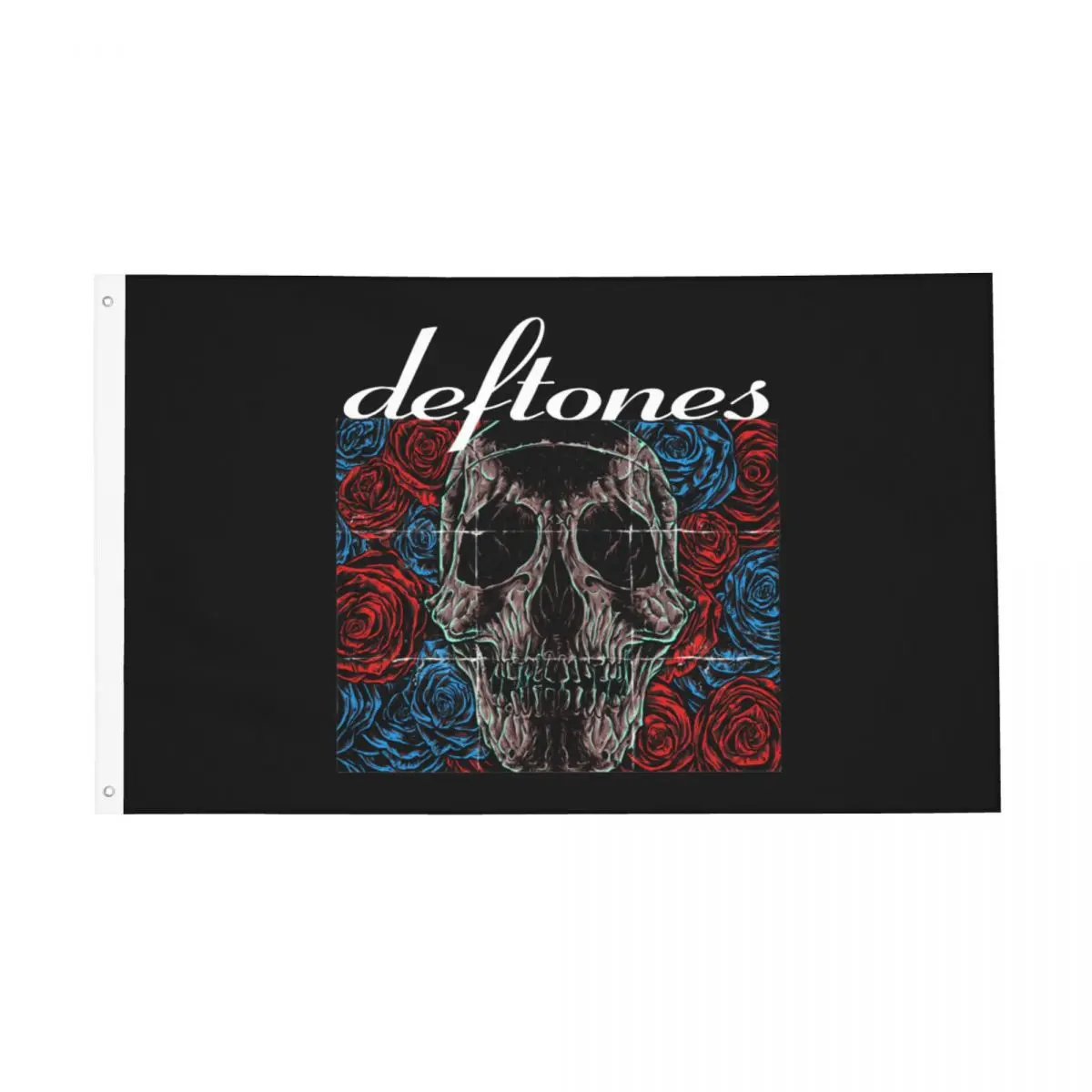 

Horror Deftones Skull Flag Vivid Color Outdoor Banner Gothic Polyester Home Room Dorm Wall Decor