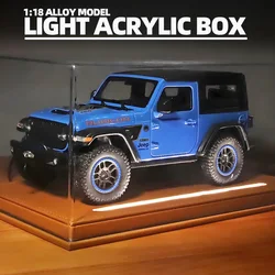 Jeep wrangler合金モデルの車のおもちゃ、音と光の効果、1:18スケール、子供とコレクターに最適なギフト