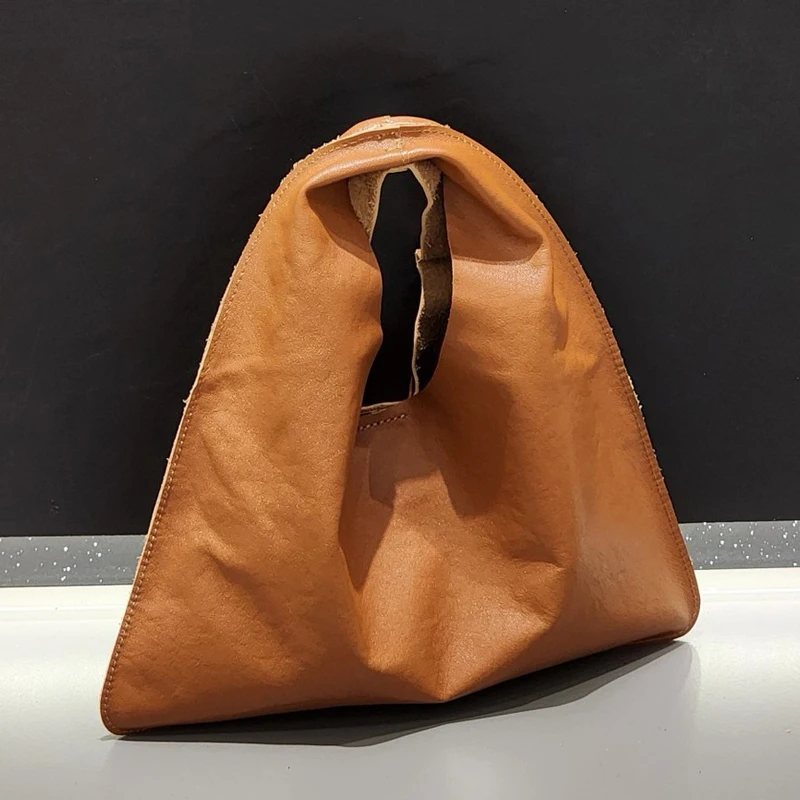 

Genuine Leather Slim Hobos Bags For Women Luxury Designer Handbags And Purses 2024 New In First Layer Cowhide Underarm Shoulder