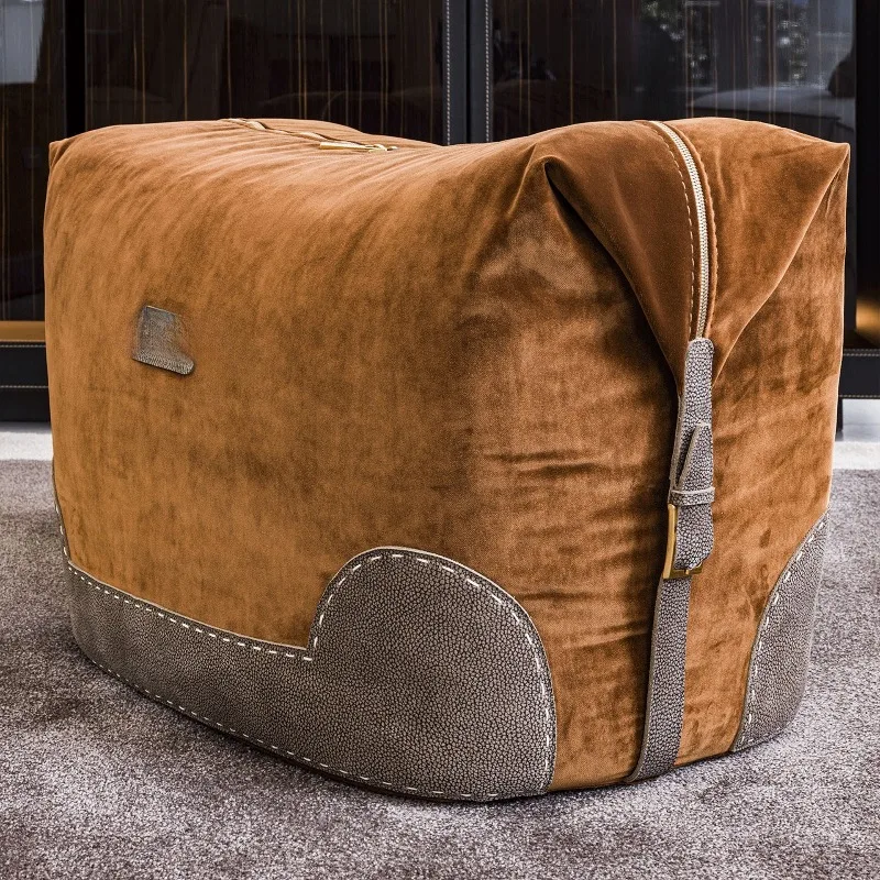 

Stool, living room leather art model room creative pedal