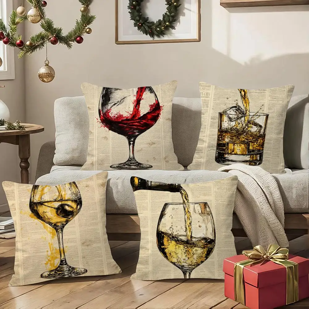 Vintage Pour Society Cushion Cover 1/4Pcs Soft Plush Cushion Case Throw Pillowcase Cozy Home Sofa Bed Living Room Decor