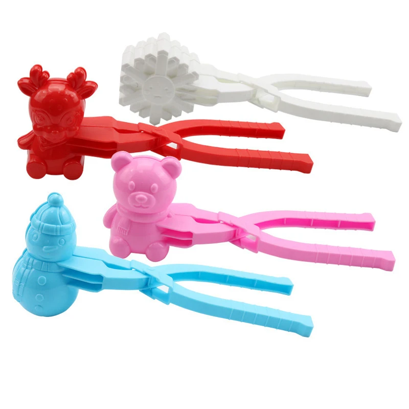 4PCS Snowball Maker Clips Snow Toy bambini Snow Ball Clip Snow Ball Shapes Maker For Kids Winter Outdoor Snowball Fight Game