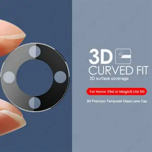 Bilashmart 3D Tempered Glass Curved Camera Lens Protector Film Honor X9d HonorX9d Honer Honar Magic8 Lite 8Lite Light 5G MTN NX1M 6.79