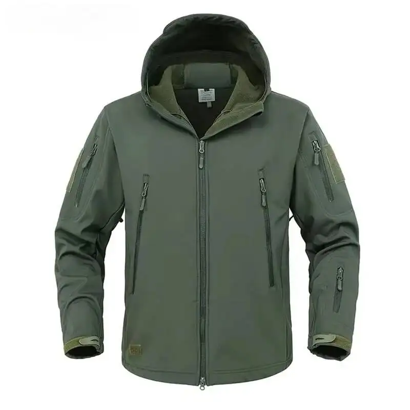 

Military Shark Skin Soft Shell Tactical Windproof Waterproof Jacket Men Army Combat Jackets Mens Hooded Bomber Coats