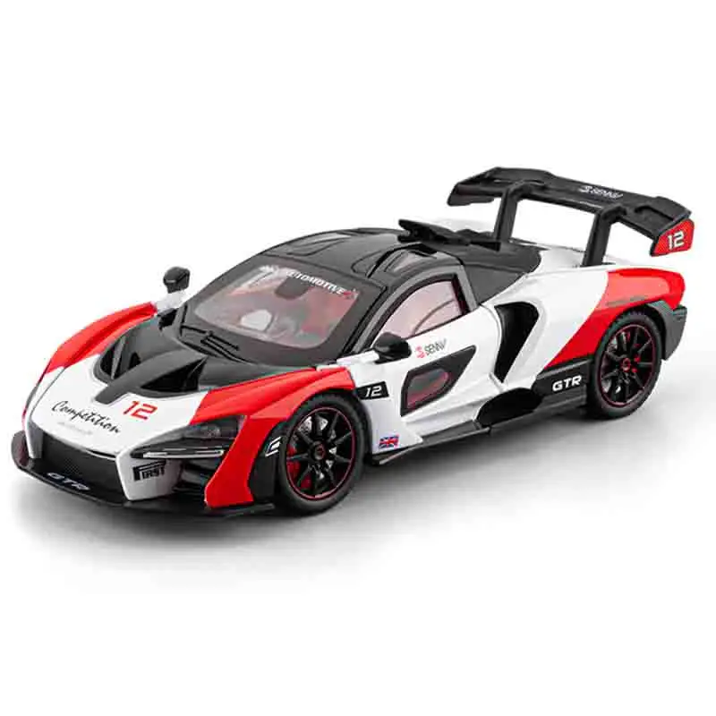 1:24 McLaren Senna Track Edition Supercar Metalowy Model Samochodu Odlewany Ciśnieniowo Wysoka Symulacja Dekoracja na Biurko Prezent dla Przyjaciela
