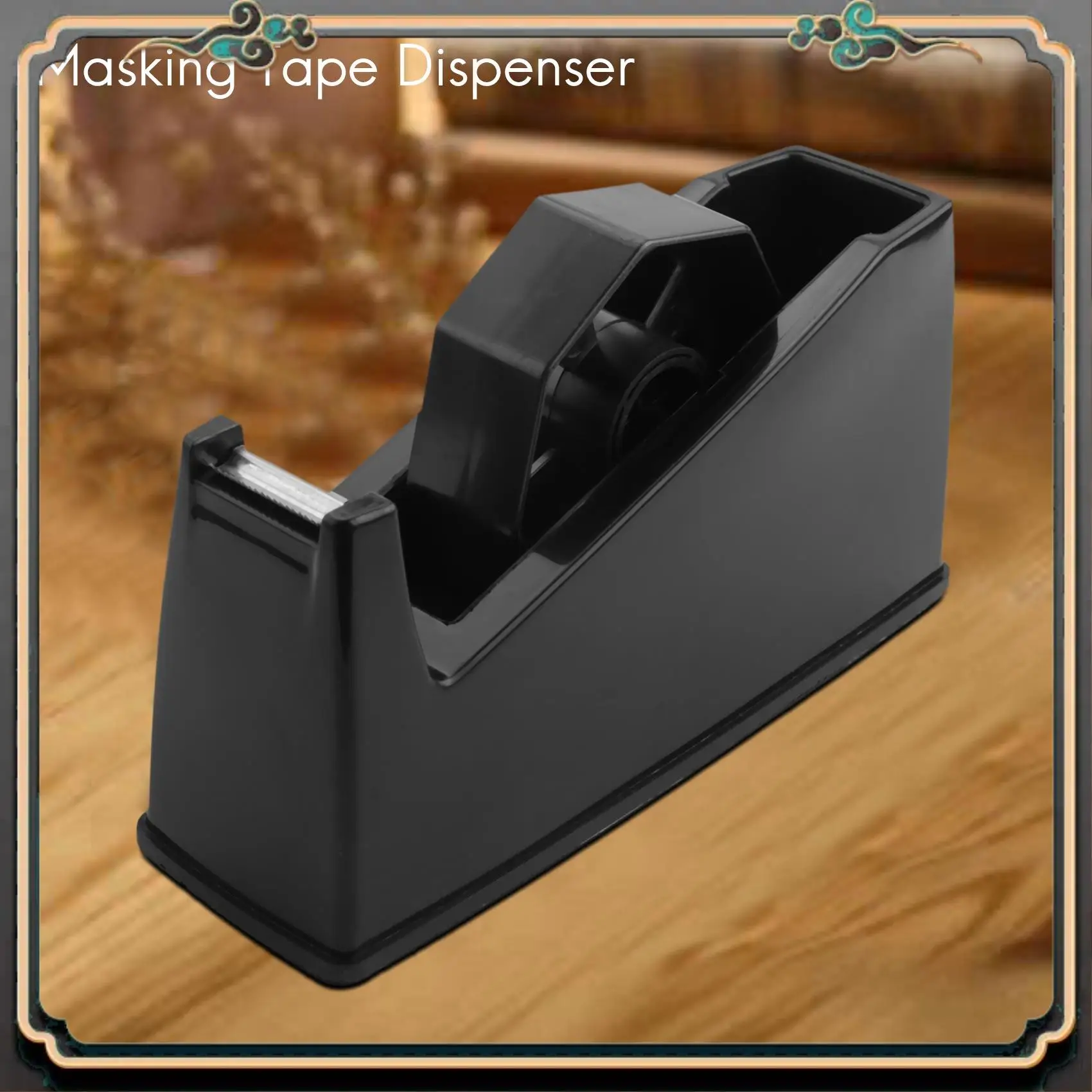 Диспенсер для термоленты ASMA, Диспенсер для малярной ленты, Держатель подходит для сердечника 1 и 3 дюйма, 6,8 х 2,2 х 3,4 дюйма, Настольный диспенсер для ленты