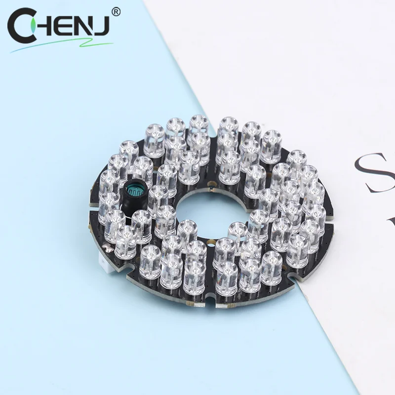 48pcs-LED 850NM Illuminatore IR Scheda a infrarossi Lampada per visione notturna per 50 CCTV Telecamera di sorveglianza Diametro alloggiamento 60MM