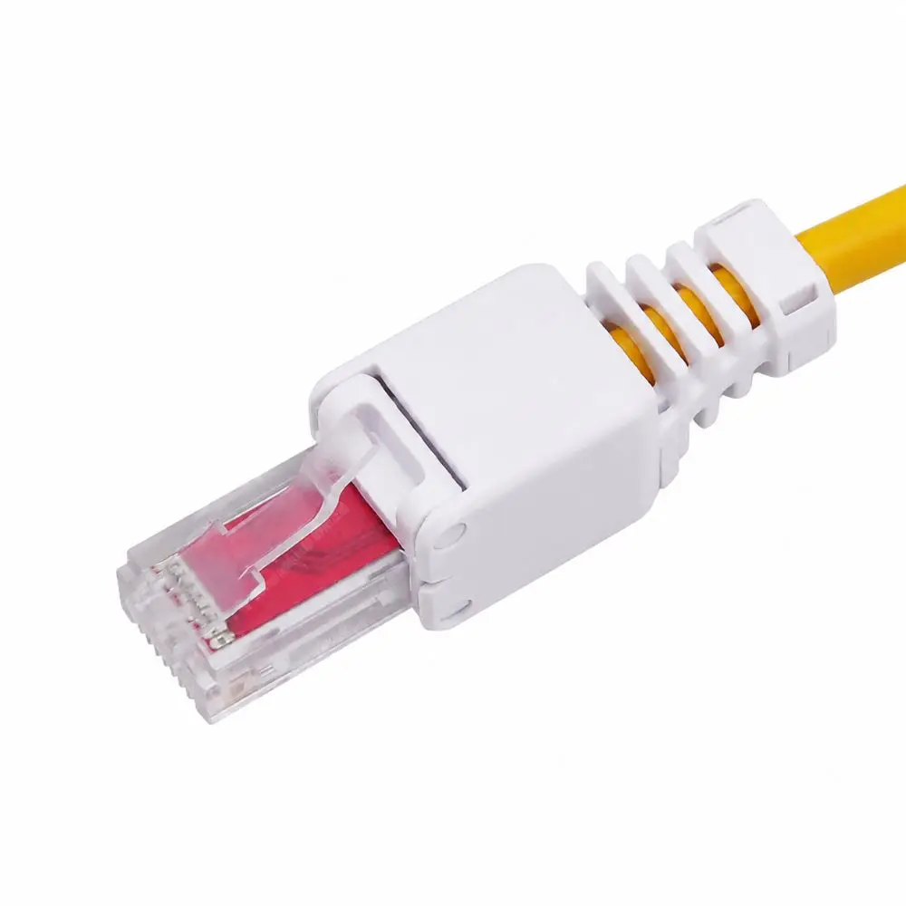 1Pcs CAT6 Cat5e RJ45 Connector Plug No Crimp Tool Free Ethernet Plug Reusable 8P8C Toolless RJ45 Connector