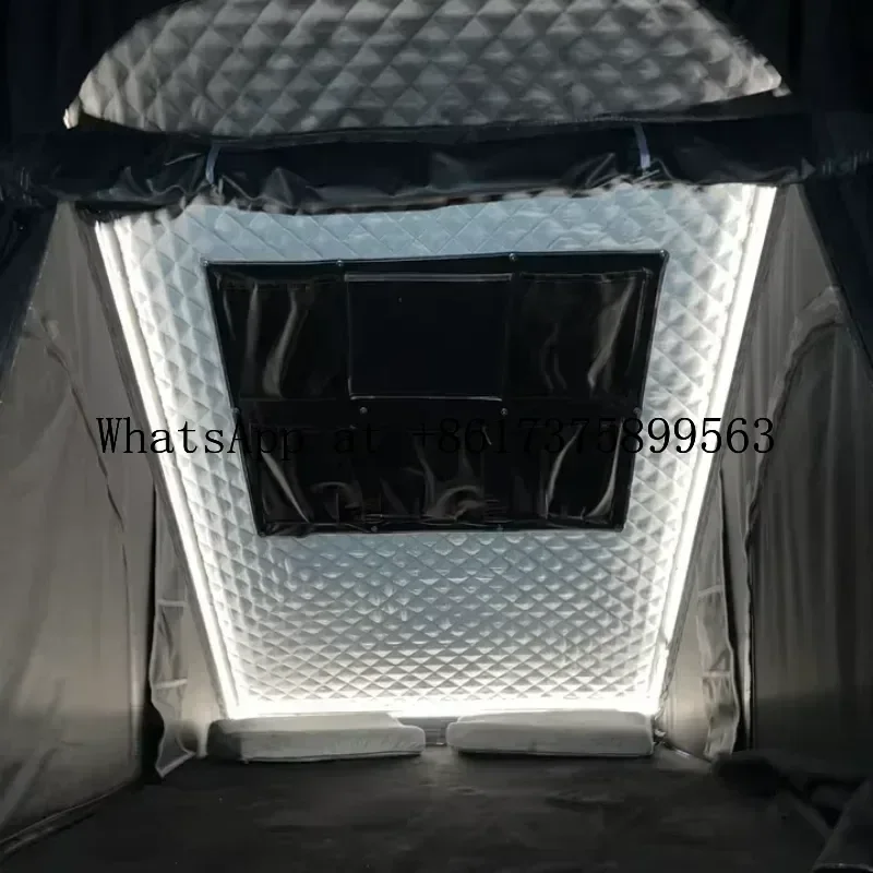 DrunkenXp Aluminum Hard Shell Triangle Clamshell Roof Top Tent