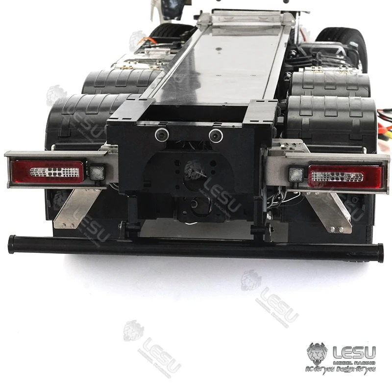 Lesu 1/14 tamiya fh16 trator fh16 transporte de madeira modelo de caminhão de brinquedo luz traseira S-1269