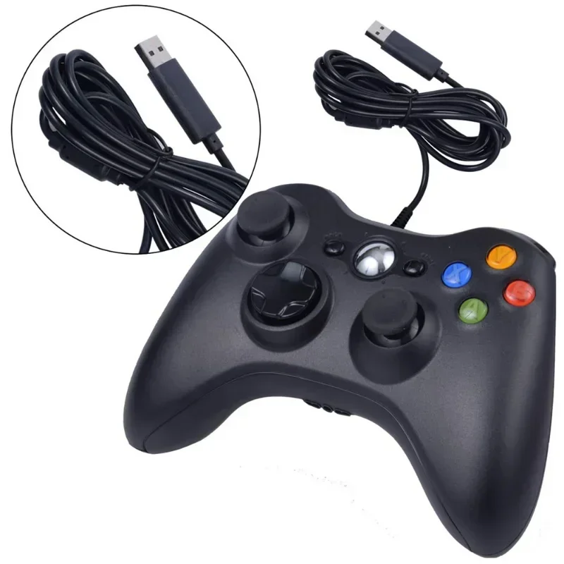 Gamepad joystick portatile con controller Xbox 360 cablato USB per PC Windows compatibile con giochi Xbox
