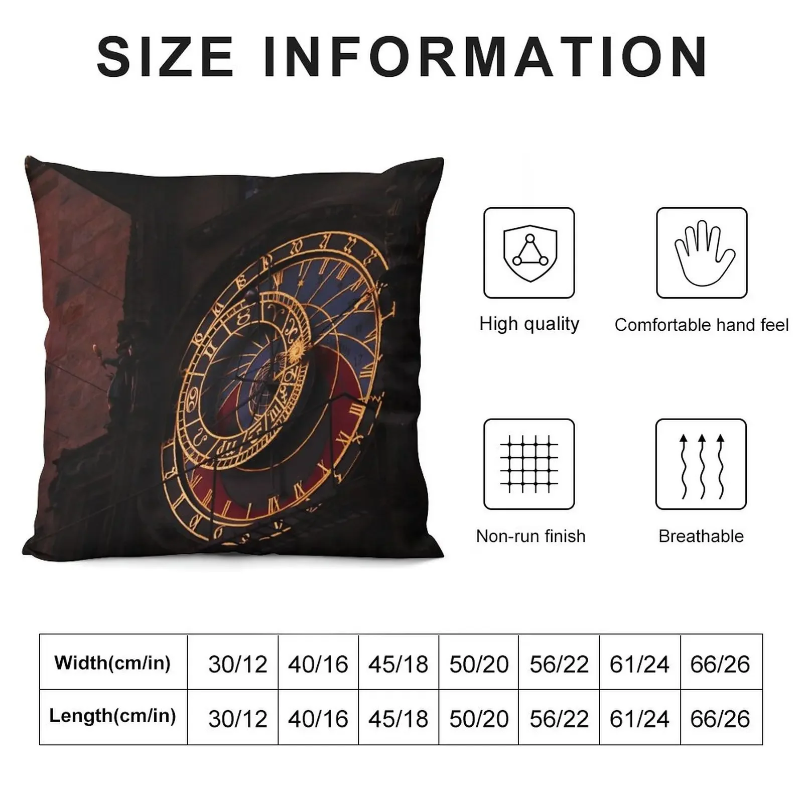 Astronomical Clock Throw Pillow Decorative Cushions Sofa Cushion Cover pillow