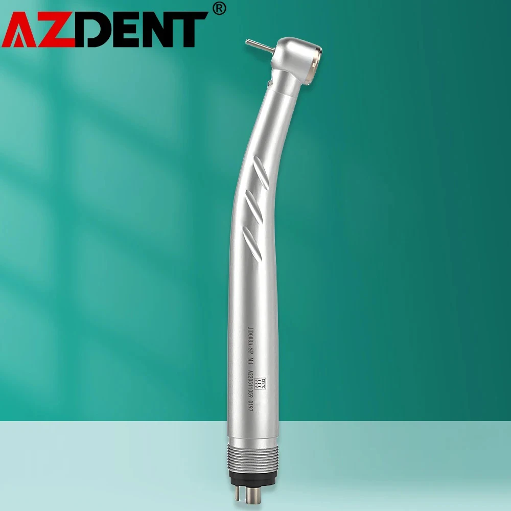 AZDENT-Dental LED Handpiece, alta velocidade, cabeça padrão, botão, equipamentos de odontologia, ferramentas de laboratório, 2/4 furos