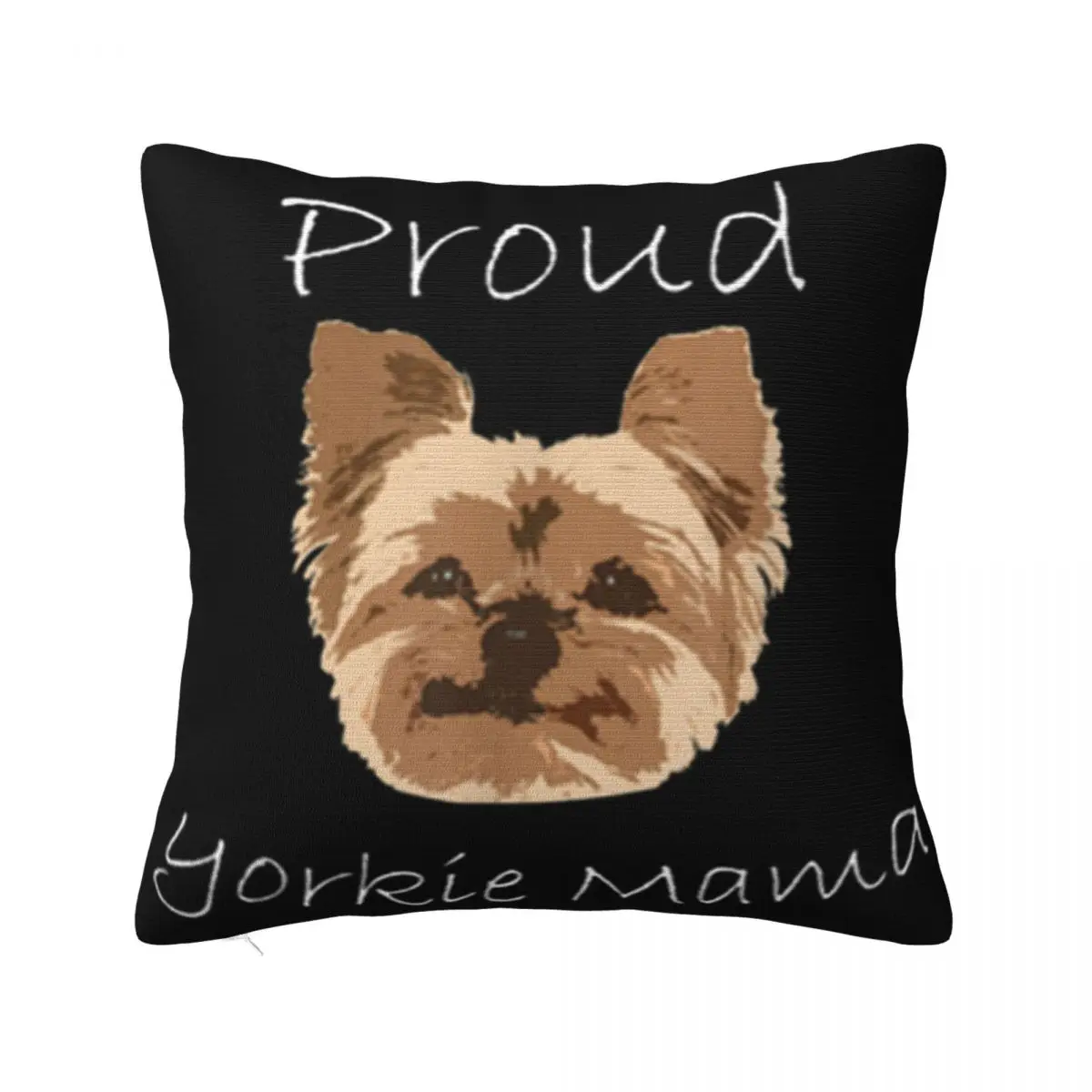 Official Womens Yorkie Mom Proud Yorkshire Terrier Mama Mom Cotton Spring Text Pillow Case