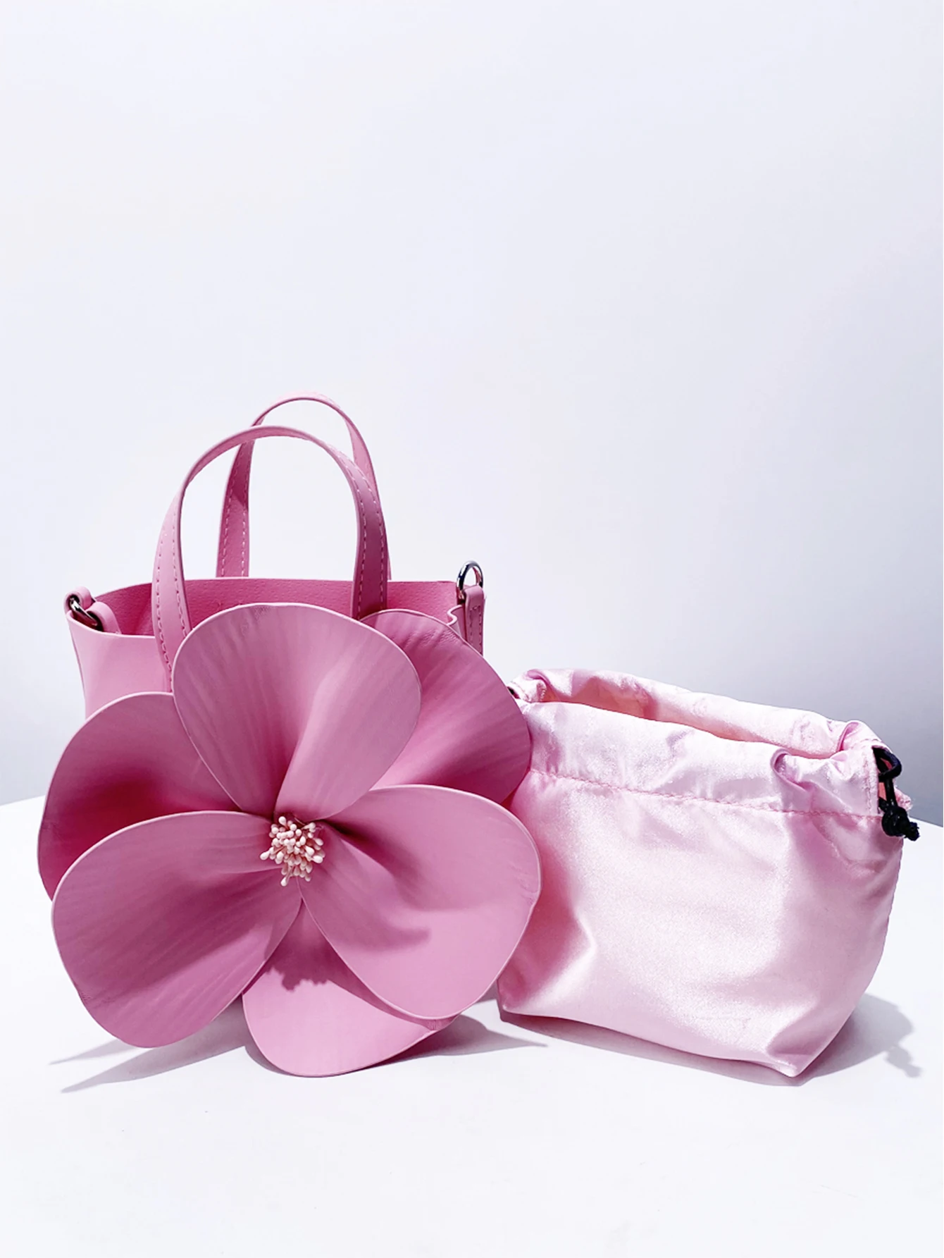 Imagem -04 - Jiomay-bolsa Flor Tridimensional para Senhoras Bolsa de Balde Bolsa de Jantar Cesta de Pétala Carteira