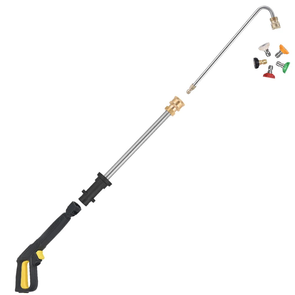 Angled Spray Lance, Under Chassis Wash Lance Compatible with Karcher K2 K3 K4 K5 K6 K7 Pressure Washer, Gutter Cleaning Kit