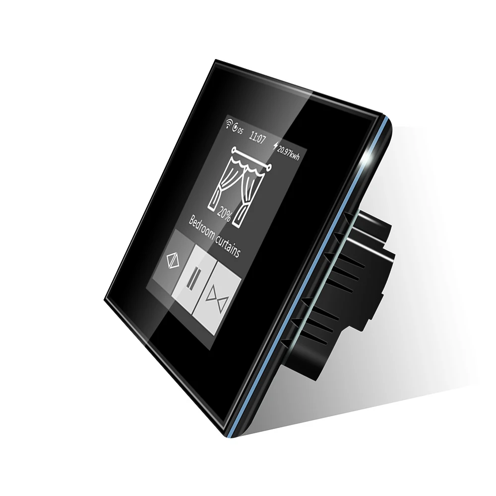 Inteligentny przełącznik światła LCD WiFi Mesh z sterowaniem głosowym Alexa i Google, bezprzewodowy, elektryczny, inteligentny, WiFi, dotykowy, ścienny, zdalnie sterowany przez aplikację.