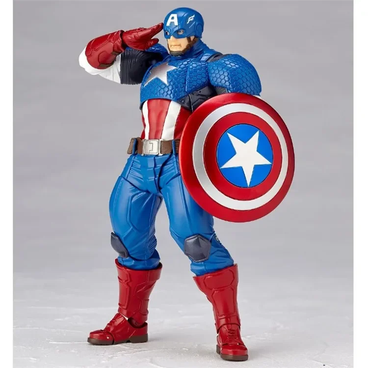 16cm Marvel Avengers Hero Character Captain America Joints Movable Collection Decoration Ornament Boxed Figure Boy Holiday Gift