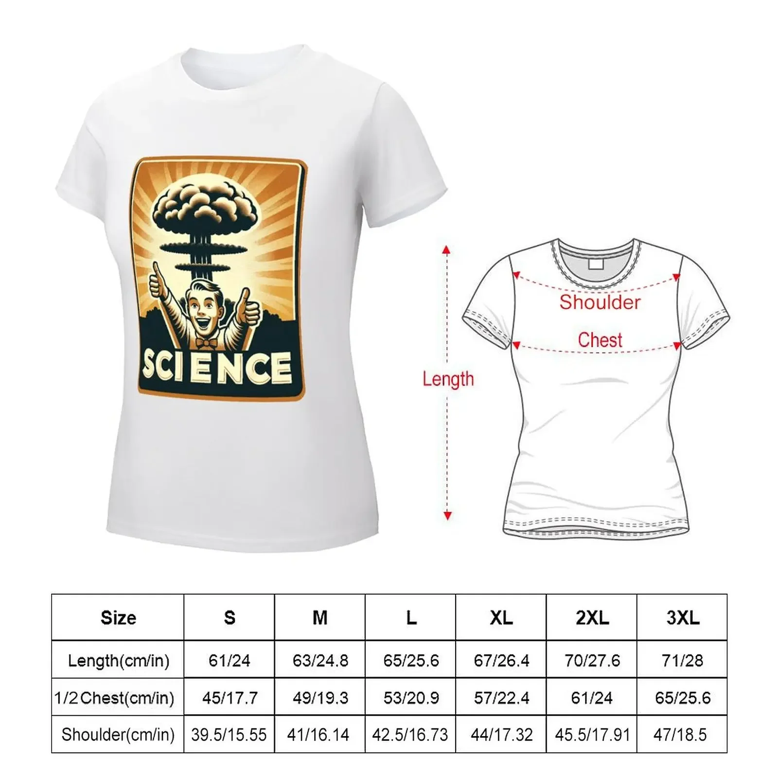 Science! Atomic Age Thumbs-Up T-shirt vintage clothes Female clothing cat shirts for Women