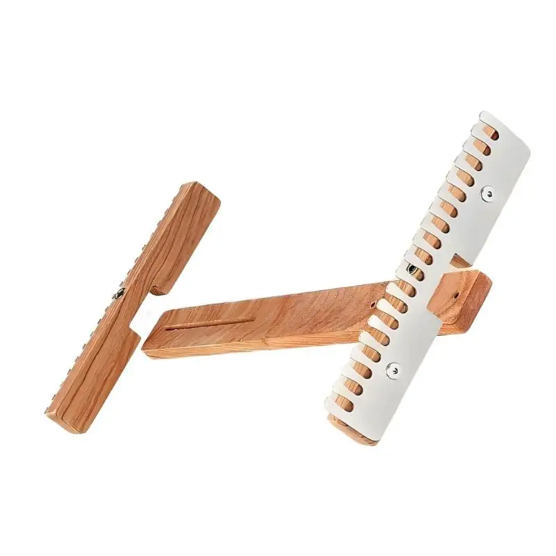 E8BD Wooden Craft Frame for Manual Weaving Practice with Thread Guide Detail, Textile Study Use, Decorative Fabric Work, and