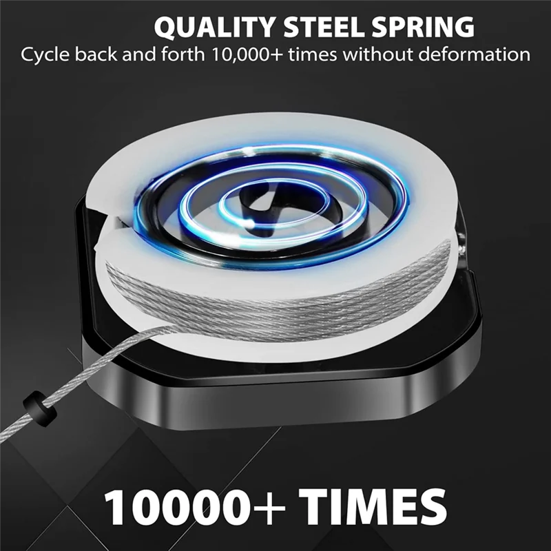 B68A Retractable Keychain Key Chain Heavy Duty Metal ID Badge Holder Key Reel, Carabiner Keychain With Belt Clip, 27.5Inch Steel