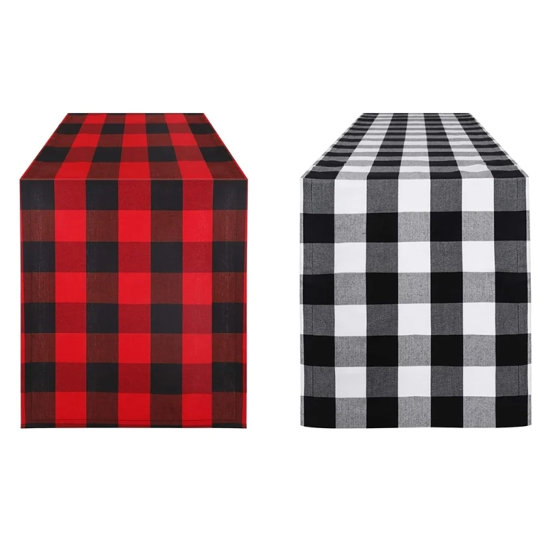 Christmas Tablecloth Elegant Table Runner For Holiday Celebration Dining Table Cushion Polyester Cotton Fabric Runner