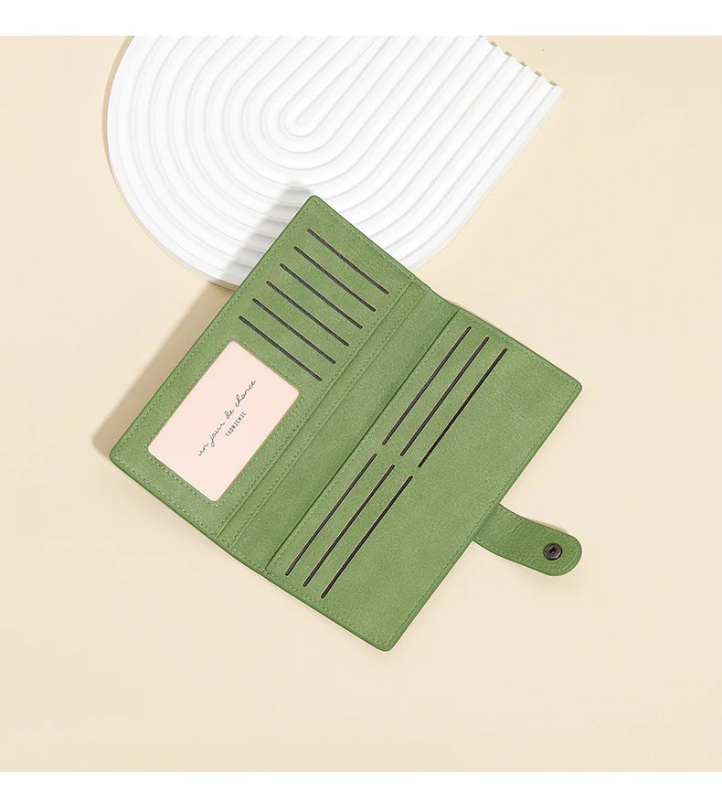 2025, schmale Damen-Geldbörse mit Kartenhalter, langes Portemonnaie, Premium-Leder, minimalistisch, High-End-Sensation, Multi-Kartensteckplatz, INS, originelles Design