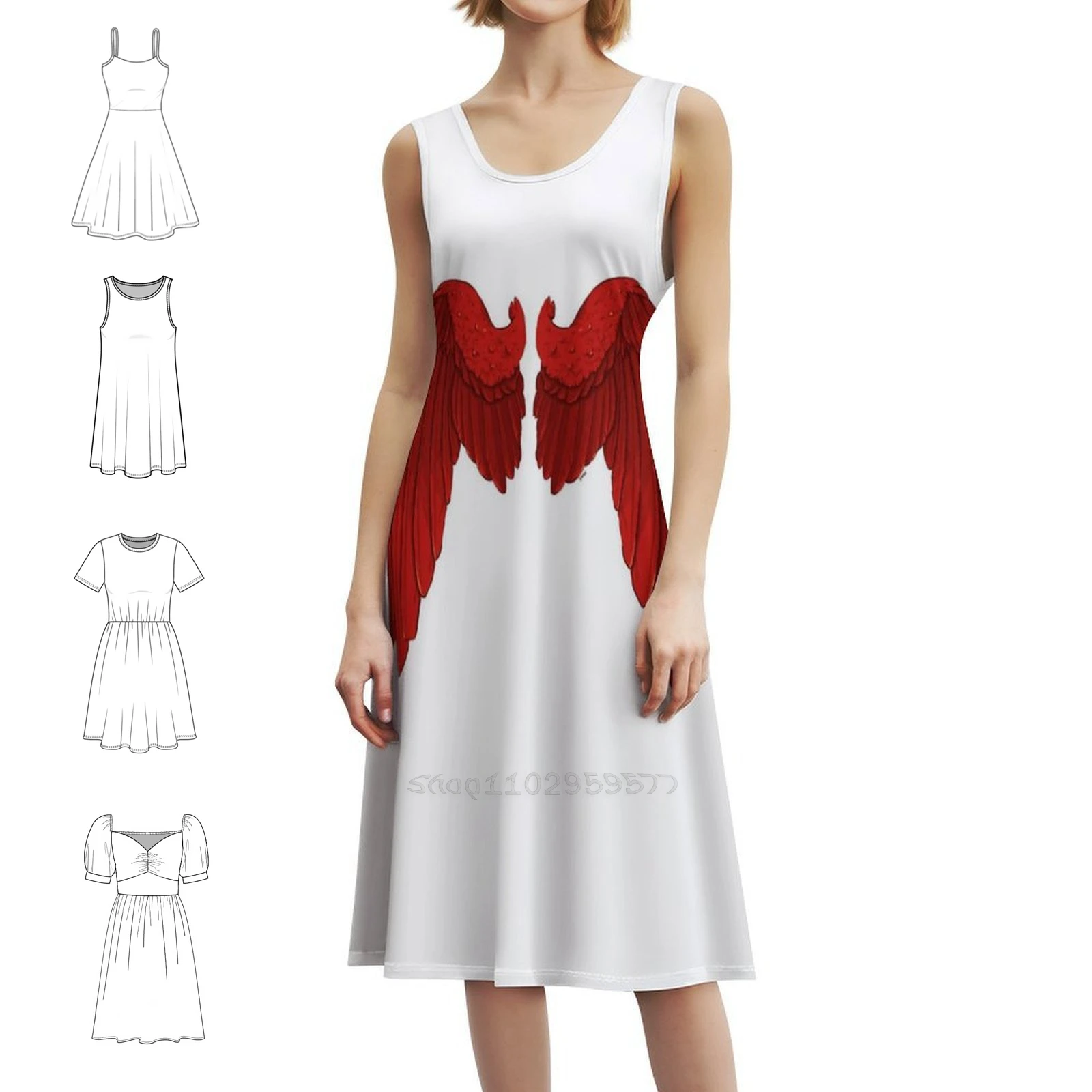 [ ] Floral Smock Dr… - image