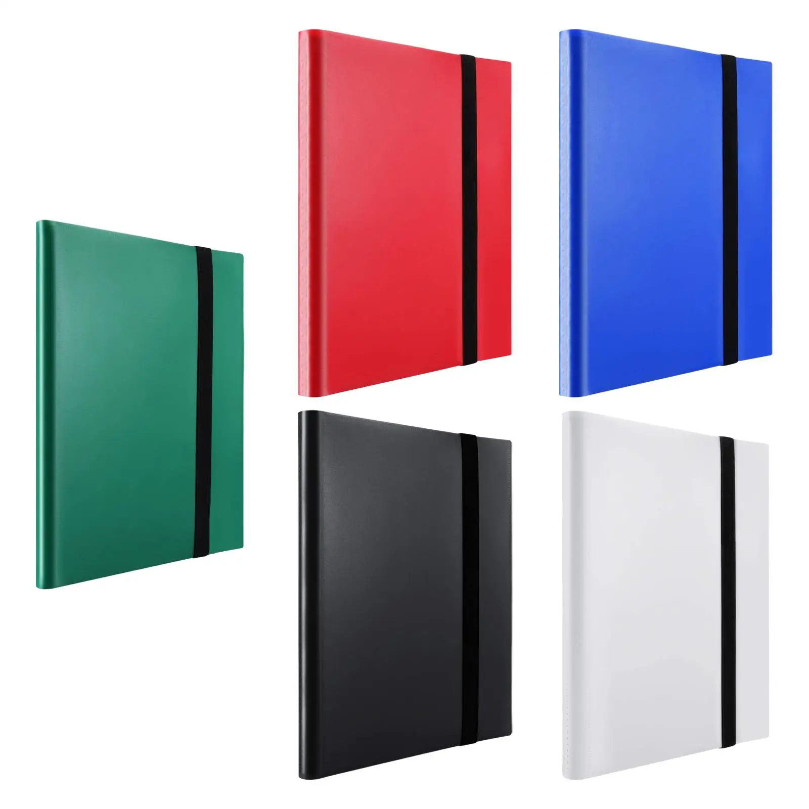 432 Álbum de doble cara Protector de página transparente Organizador de tarjetas de transporte 9 bolsillos