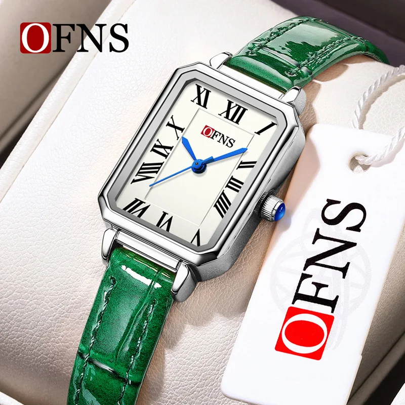 OFNS  Luxury Women's Business and Leisure Quartz Watch Simple Retro Fashion Simple Style Waterproof Quartz Women's Watch Gift