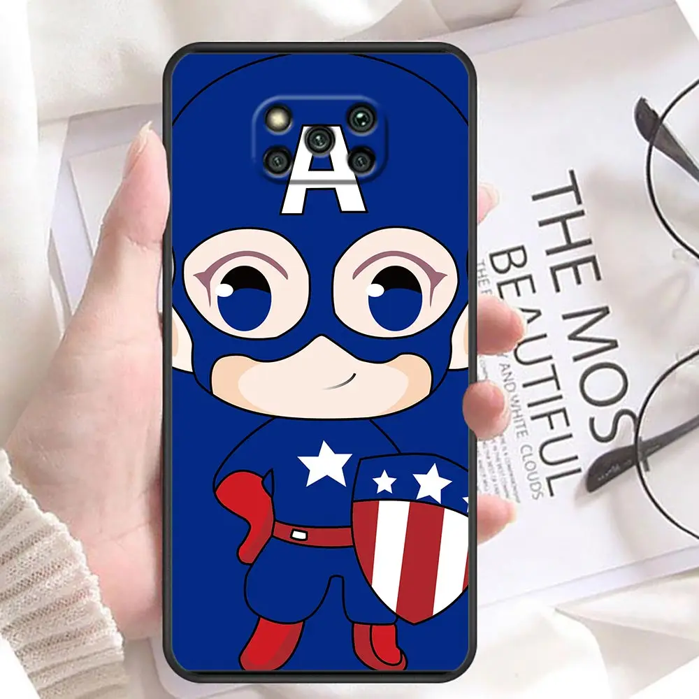 Casing ponsel pahlawan Marvel kartun The Avengers, casing ponsel untuk Xiaomi 9 10T 11 12T 13 POCO F3 F4 F5 F6 X3 X4 X5 M3 M4 M5 M6 PRO GT