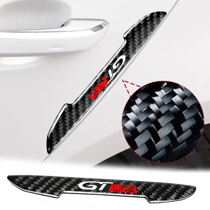 

4Pcs Car Door Sticker Protector Strip Edge Guards for Peugeot GTi GT- GT LINE 508 2008 5008 4008 308 RCZ Car Accessories