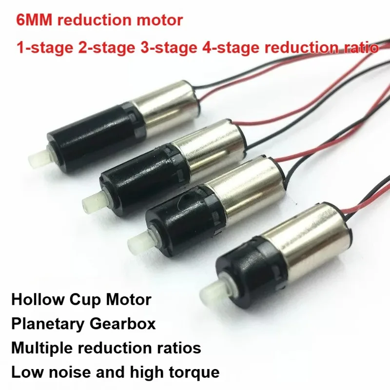 6mm Hollow Cup Planetary Reduction Motor Ultra Small Reduction Motor DC Micro Motor Four Stage Reduction Optional