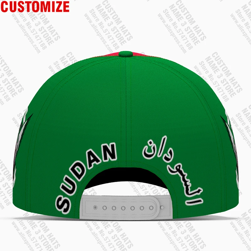 Sudan Baseball Caps Free 3d Custom Made Name Team Logo Sd Hat Sdn Country Travel Islam Nation Sudanese Arab Flag Arabic Headgear