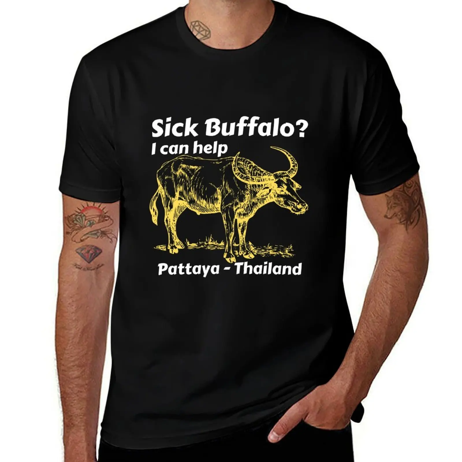 

Sick Buffalo - Pattaya Thailand T-Shirt t shirts for man graphic funny t shirt man cotton T-Shirt