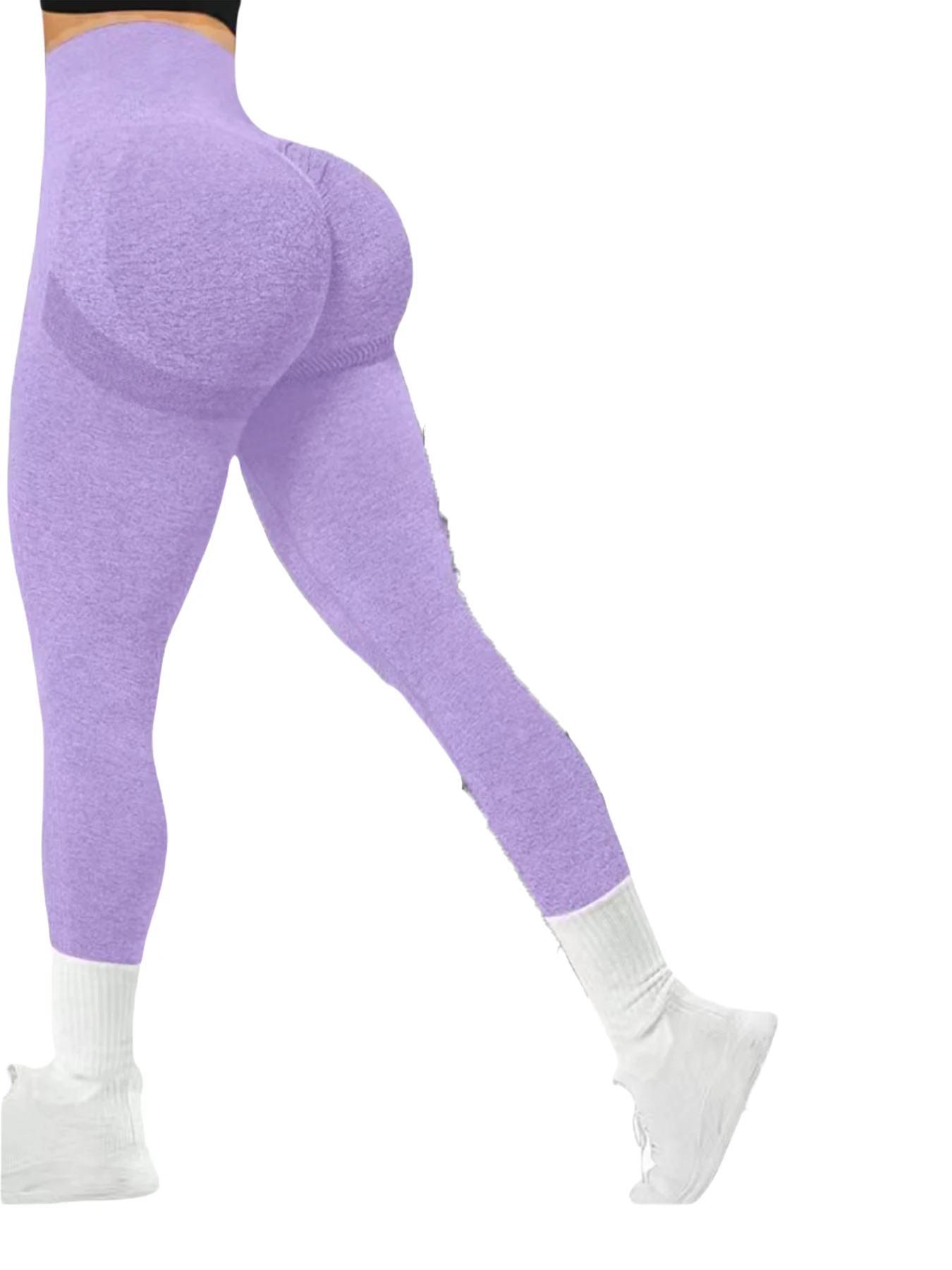 LOVELYXIAYING Enge, nahtlose Yoga-Hose für Damen, einfarbig, mehrfarbig, optional, hohe Taille, bauchschließende Übung, Laufen, Capri-Yogahose, 6