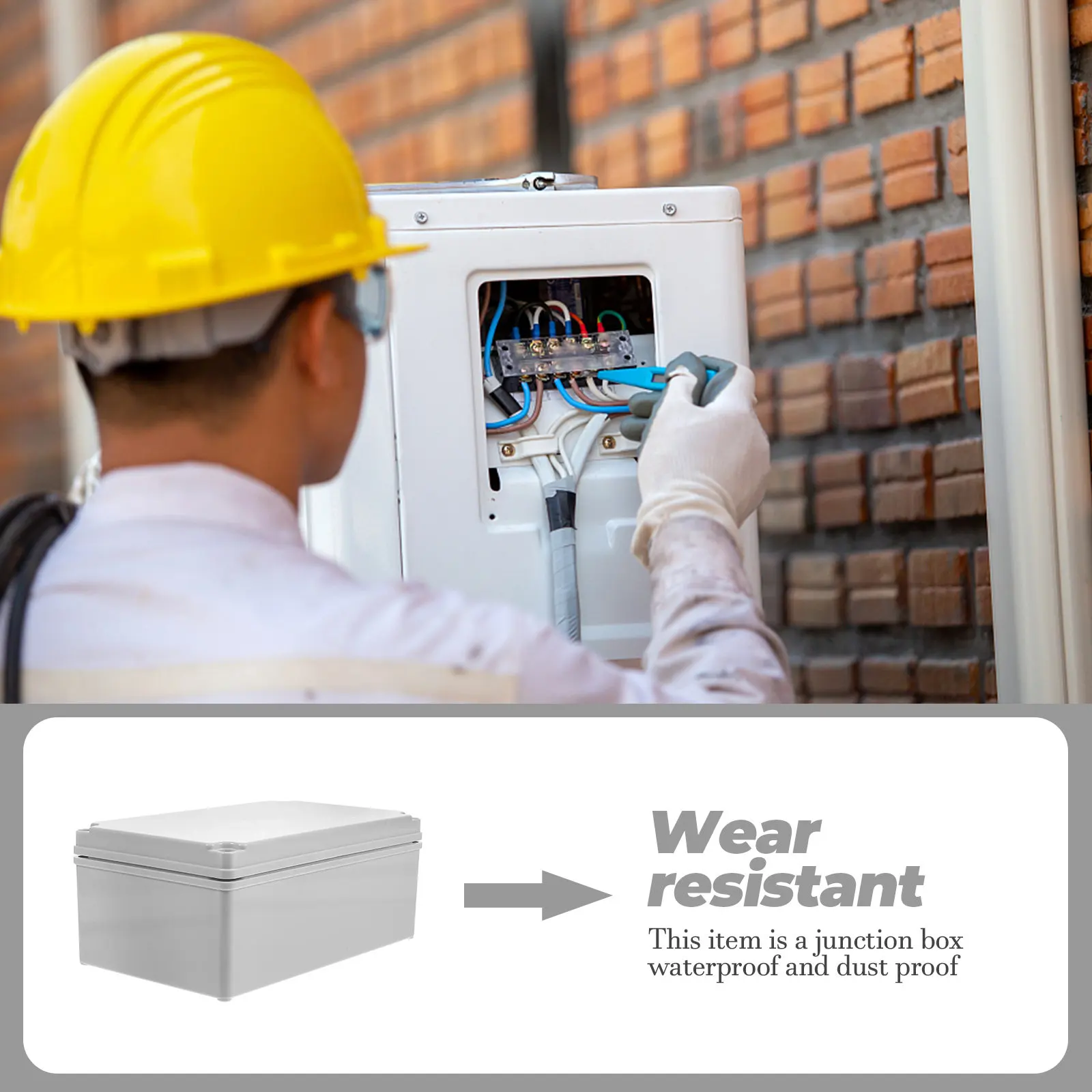 ABS Waterproof Junction Box IP68 Durable Plastic Electrical Enclosure for Indoor Outdoor White Waterproof Junction Box