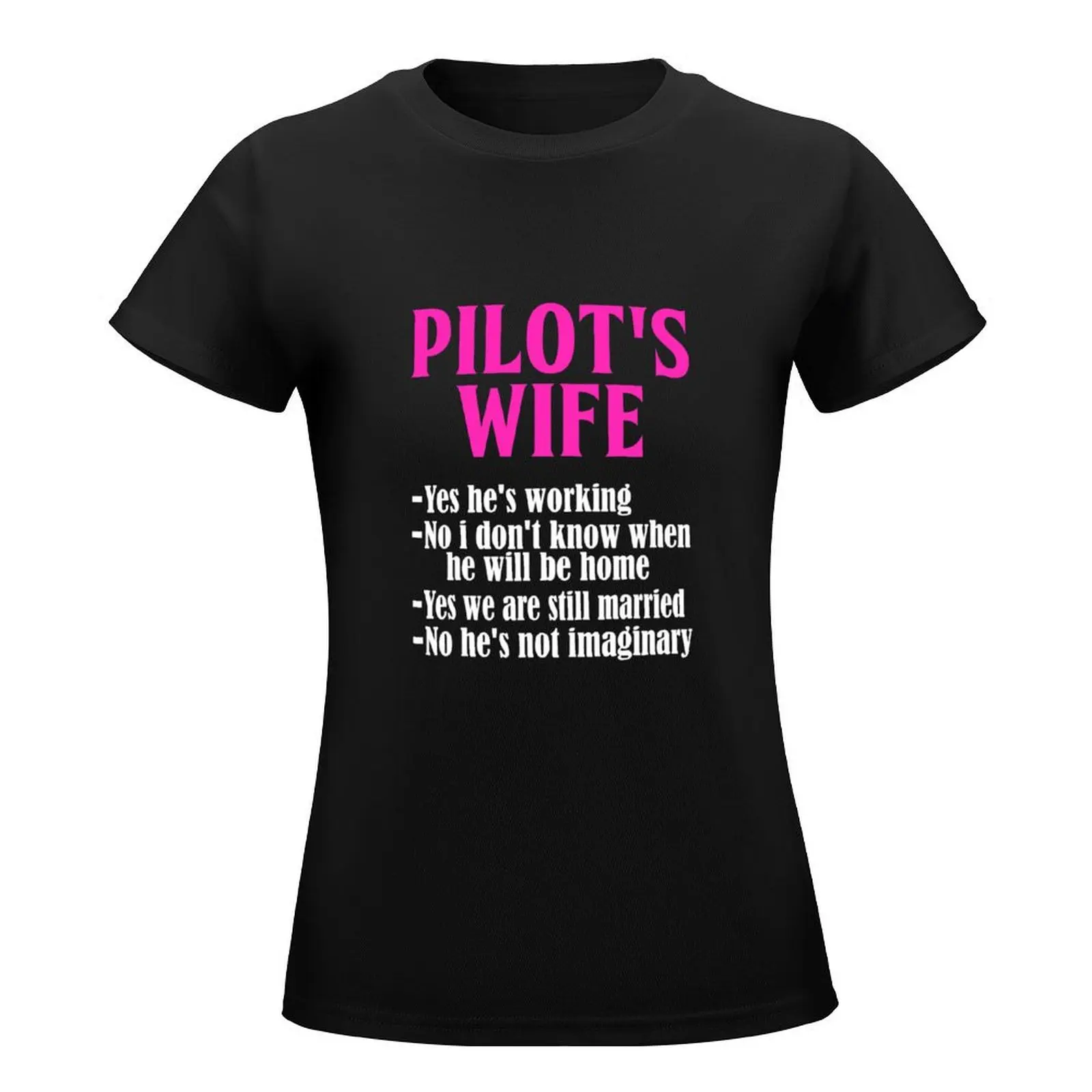 Pilot's Wife Funny Answers To Questions T-Shirt funny anime clothes sweat Female clothing workout shirts for Women